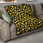 Yellow Mango Fruit Pattern Print Quilt