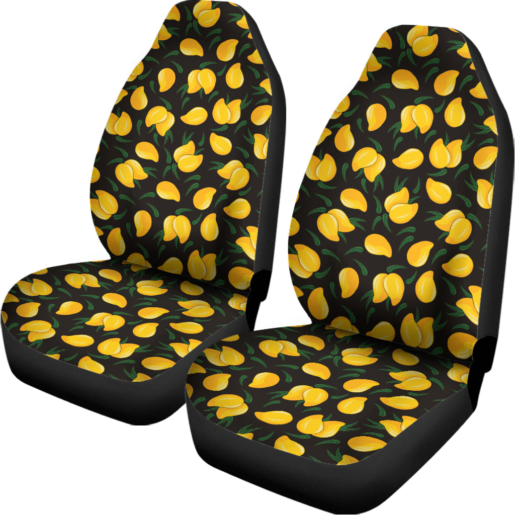 Yellow Mango Fruit Pattern Print Universal Fit Car Seat Covers