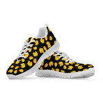 Yellow Mango Fruit Pattern Print White Sneakers