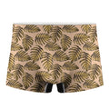 Yellow Monstera Leaves Pattern Print Men's Boxer Briefs
