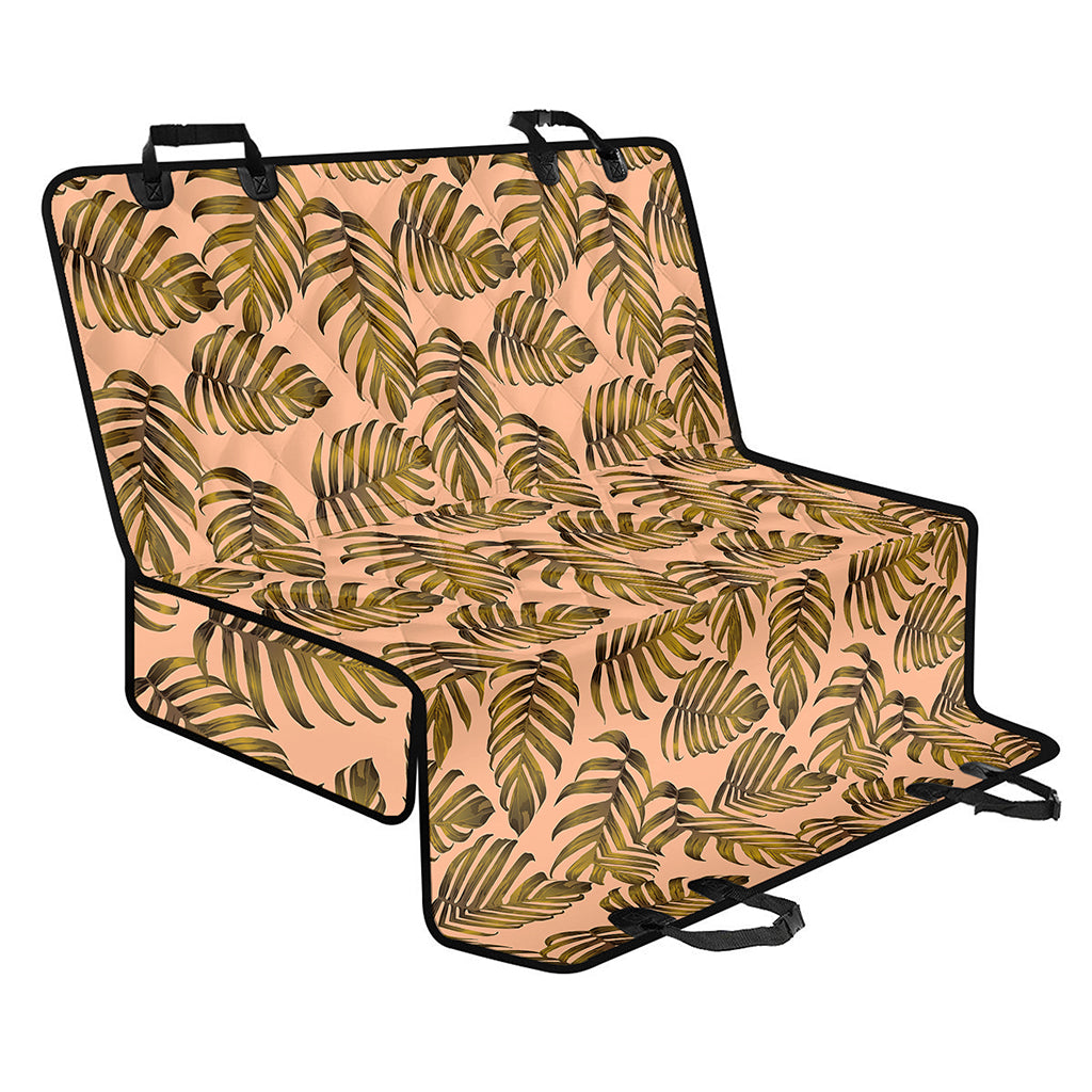 Yellow Monstera Leaves Pattern Print Pet Car Back Seat Cover