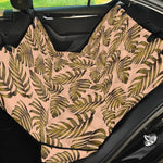 Yellow Monstera Leaves Pattern Print Pet Car Back Seat Cover