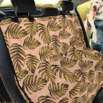 Yellow Monstera Leaves Pattern Print Pet Car Back Seat Cover