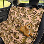 Yellow Monstera Leaves Pattern Print Pet Car Back Seat Cover