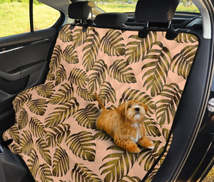 Yellow Monstera Leaves Pattern Print Pet Car Back Seat Cover