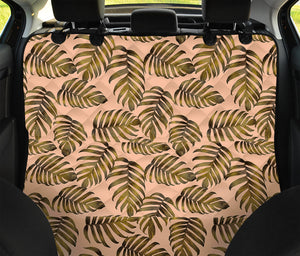 Yellow Monstera Leaves Pattern Print Pet Car Back Seat Cover