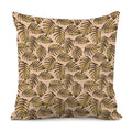Yellow Monstera Leaves Pattern Print Pillow Cover
