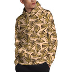 Yellow Monstera Leaves Pattern Print Pullover Hoodie