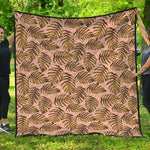 Yellow Monstera Leaves Pattern Print Quilt