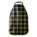 Yellow Navy And Black Plaid Print Car Seat Organizers