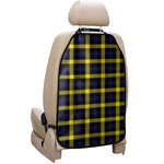 Yellow Navy And Black Plaid Print Car Seat Organizers