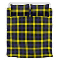 Yellow Navy And Black Plaid Print Duvet Cover Bedding Set