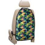 Yellow Orchid Pattern Print Car Seat Organizers