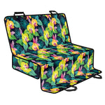 Yellow Orchid Pattern Print Pet Car Back Seat Cover