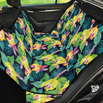 Yellow Orchid Pattern Print Pet Car Back Seat Cover