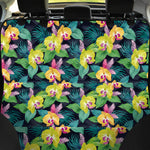 Yellow Orchid Pattern Print Pet Car Back Seat Cover