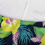 Yellow Orchid Pattern Print Sofa Cover