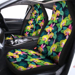 Yellow Orchid Pattern Print Universal Fit Car Seat Covers