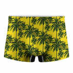 Yellow Palm Tree Pattern Print Men's Boxer Briefs