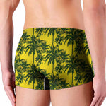 Yellow Palm Tree Pattern Print Men's Boxer Briefs