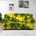 Yellow Palm Tree Pattern Print Sofa Cover