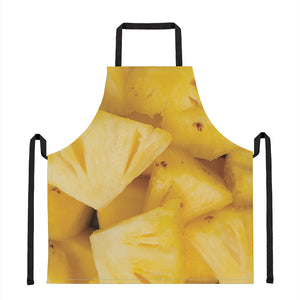 Yellow Pineapple Pieces Print Apron