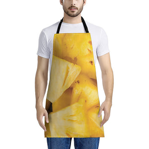 Yellow Pineapple Pieces Print Apron