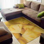 Yellow Pineapple Pieces Print Area Rug