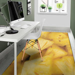 Yellow Pineapple Pieces Print Area Rug
