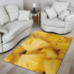 Yellow Pineapple Pieces Print Area Rug