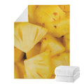 Yellow Pineapple Pieces Print Blanket