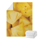 Yellow Pineapple Pieces Print Blanket