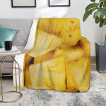 Yellow Pineapple Pieces Print Blanket