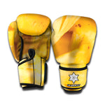 Yellow Pineapple Pieces Print Boxing Gloves