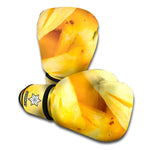 Yellow Pineapple Pieces Print Boxing Gloves