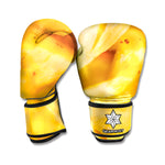 Yellow Pineapple Pieces Print Boxing Gloves