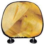 Yellow Pineapple Pieces Print Car Headrest Covers