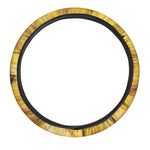 Yellow Pineapple Pieces Print Car Steering Wheel Cover