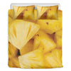 Yellow Pineapple Pieces Print Duvet Cover Bedding Set