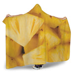Yellow Pineapple Pieces Print Hooded Blanket