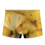 Yellow Pineapple Pieces Print Men's Boxer Briefs