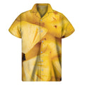 Yellow Pineapple Pieces Print Men's Short Sleeve Shirt