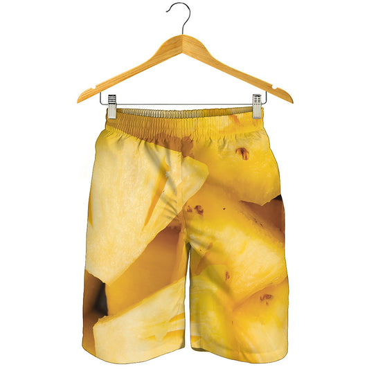 Yellow Pineapple Pieces Print Men's Shorts
