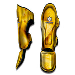 Yellow Pineapple Pieces Print Muay Thai Shin Guard