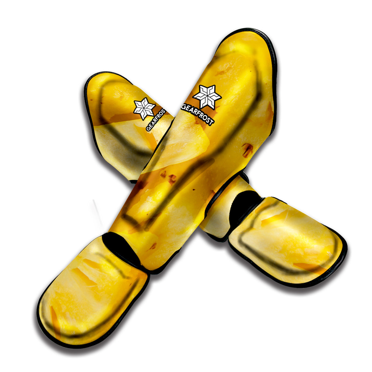 Yellow Pineapple Pieces Print Muay Thai Shin Guard