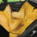 Yellow Pineapple Pieces Print Pet Car Back Seat Cover
