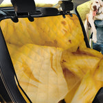 Yellow Pineapple Pieces Print Pet Car Back Seat Cover