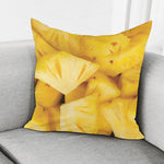 Yellow Pineapple Pieces Print Pillow Cover