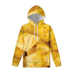 Yellow Pineapple Pieces Print Pullover Hoodie