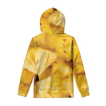Yellow Pineapple Pieces Print Pullover Hoodie